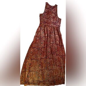 Lauren Ralph Lauren floor length paisley fully lined dress
